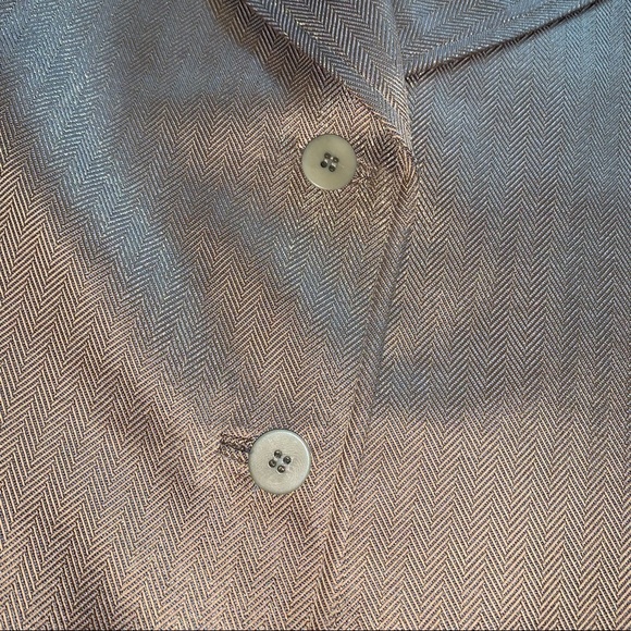 Lafayette 148 Gold Metallic Thread 3 Button Blazer Suit Coat - Picture 5 of 7
